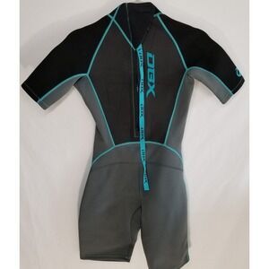 DBX Shorty Neoprene Wetsuit Surf Boogie Body Board Back Zip Beach Women Size 10